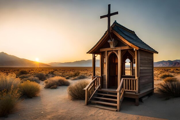 Uma pequena capela no deserto