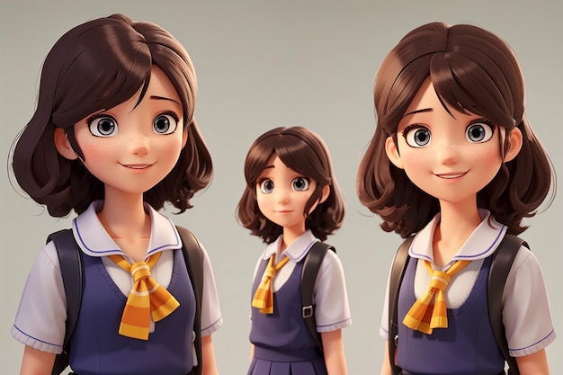 Uma personagem de colegial