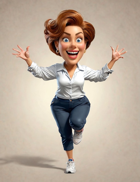 Foto uma personagem de desenho animado em um terno de negócios