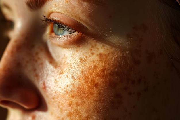 Foto uma pessoa com pele danificada por exposição excessiva ao sol causando queimaduras solares