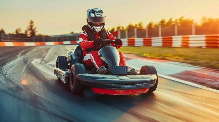 Foto uma pessoa em uma motocicleta com um capacete