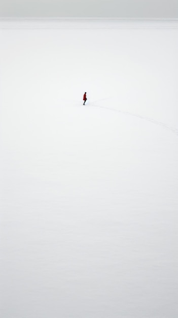 uma pessoa está esquiando na neve de uma colina