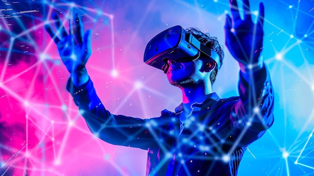 uma pessoa que usa googles VR e AR
