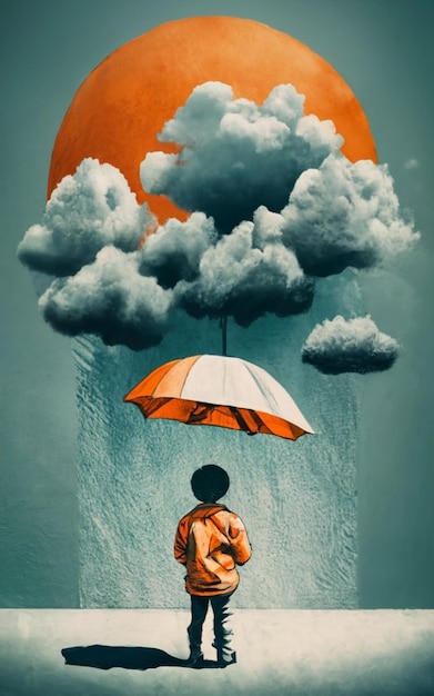 Uma pessoa segurando um guarda-chuva