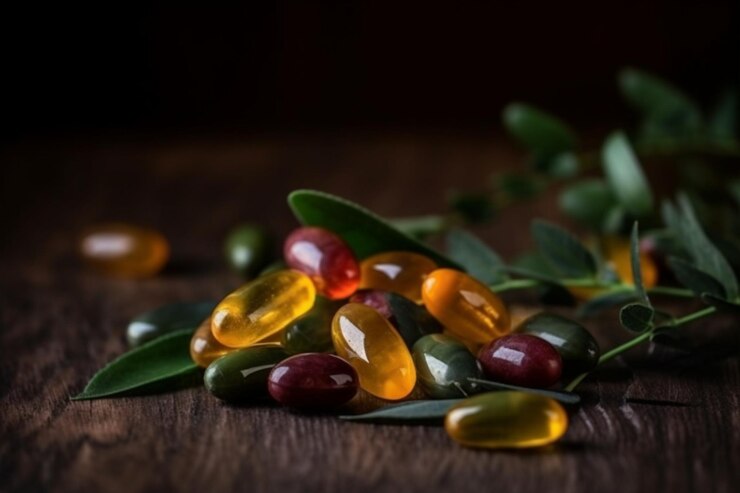 Foto uma pilha de azeitonas coloridas em uma mesa de madeira