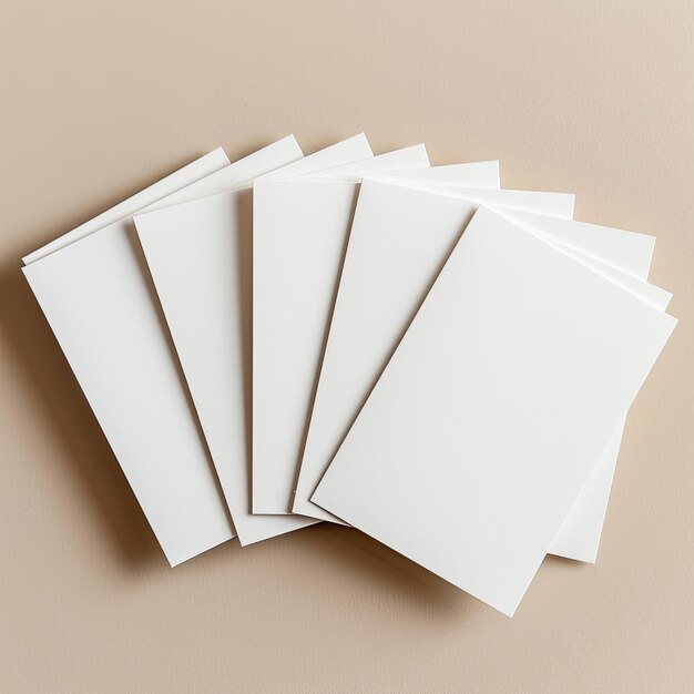 uma pilha de envelopes brancos com as palavras em branco na parte superior