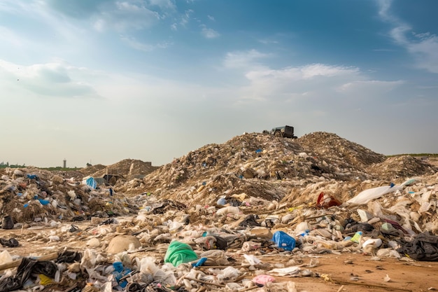 Uma pilha de lixo gerada pela IA em terra