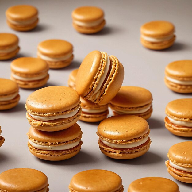 Foto uma pilha de macarrão laranja e castanho