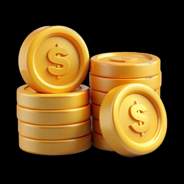 Uma pilha de moedas de ouro brilhantes que simbolizam a abundância