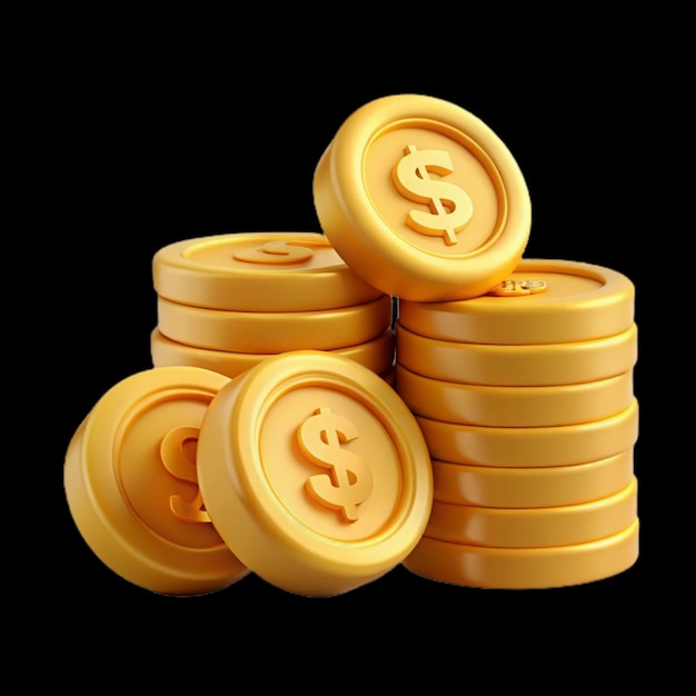 Uma pilha de moedas de ouro brilhantes que simbolizam a abundância