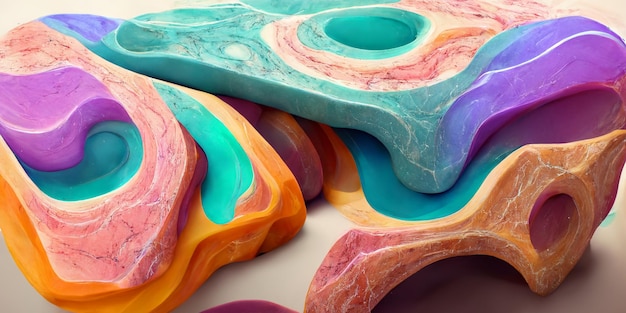 Uma pilha de sabonetes coloridos com um que diz 'artesão'