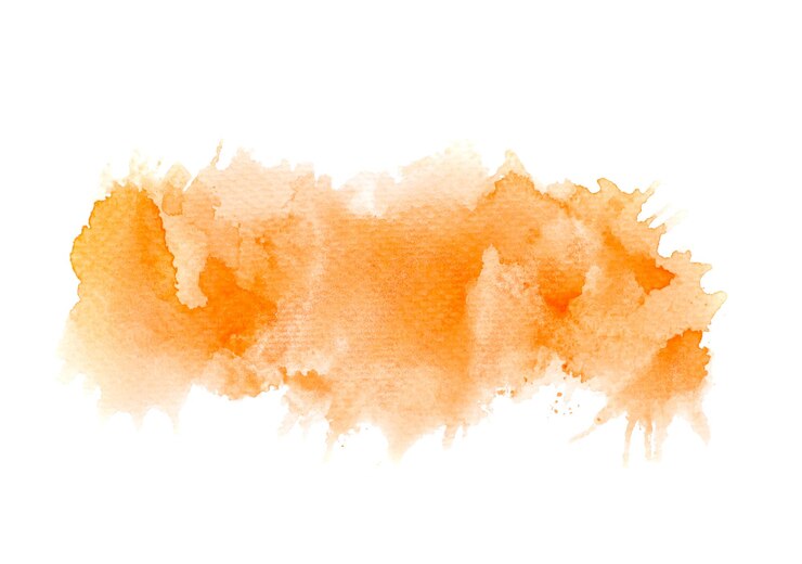 uma pintura a aquarela de uma laranja