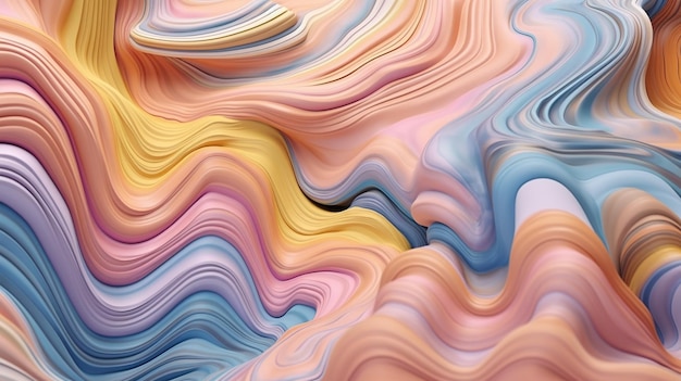 Uma pintura abstrata de um padrão de onda Generative AI image