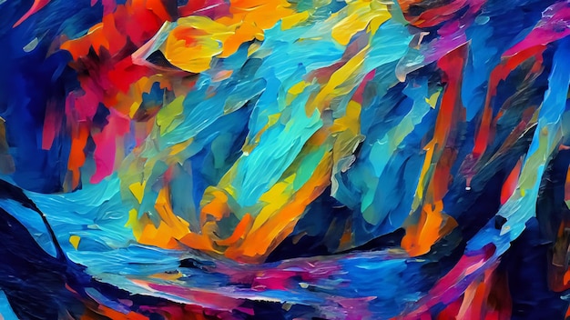 Uma pintura abstrata desafia formas e cores tradicionais