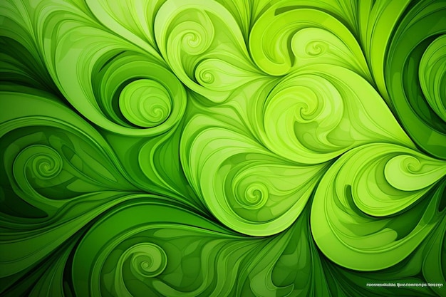 Foto uma pintura abstrata verde e branca de um abstrato verde.