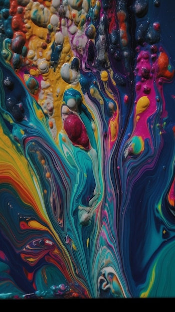 Uma pintura colorida de um fundo colorido com as palavras 'arco-íris'