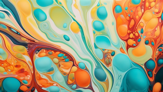 Uma pintura colorida de um redemoinho líquido com as palavras "água" nele.