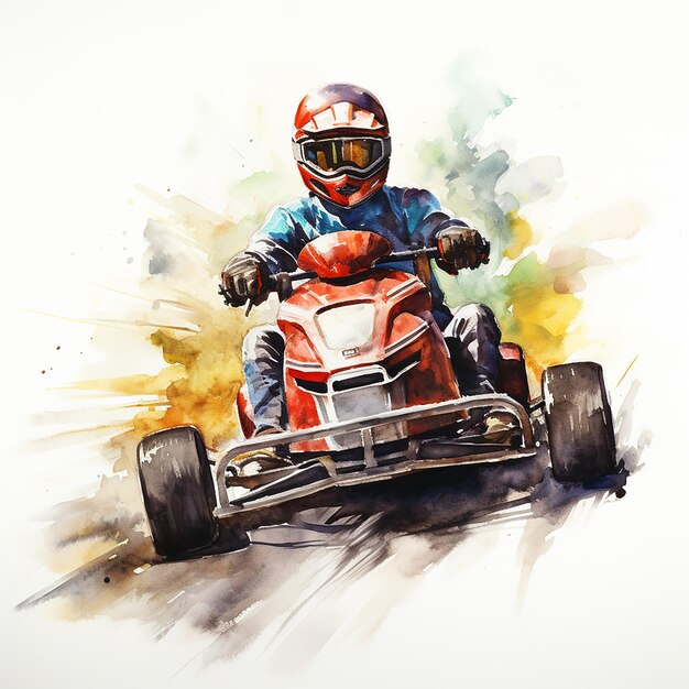 Foto uma pintura de aquarela atv