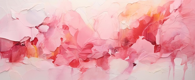 uma pintura de flores cor-de-rosa com um fundo de aquarela
