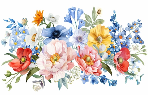 uma pintura de flores do jardim
