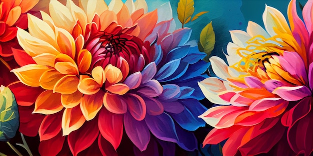 Uma pintura de flores que é da série