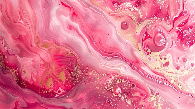 uma pintura de tinta rosa e roxa com um coração na parte superior