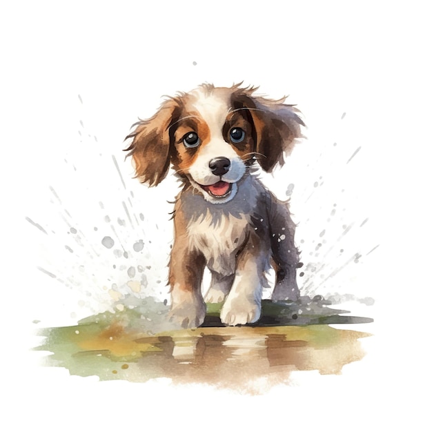 Uma pintura de um cachorro com um grande sorriso Imagem generativa de IA