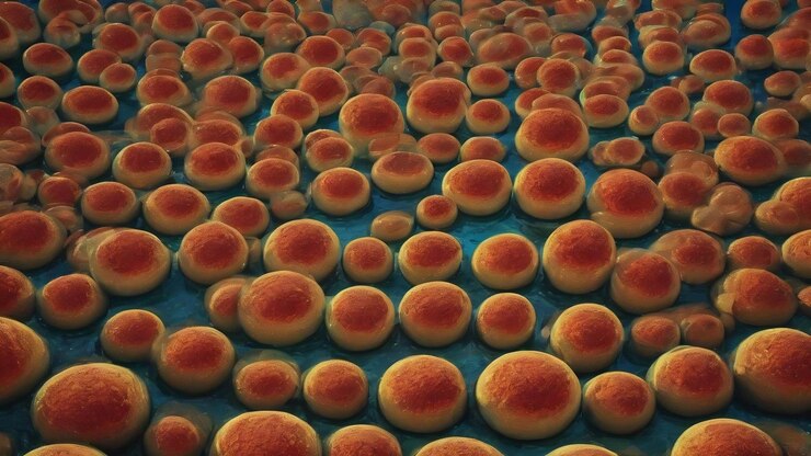 Foto uma pintura de um círculo com círculos e um círculo no meio