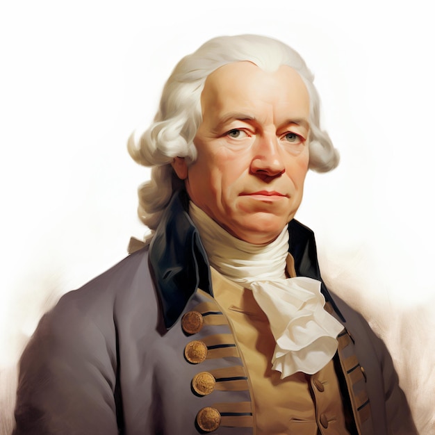 Foto uma pintura de um homem com cabelo branco