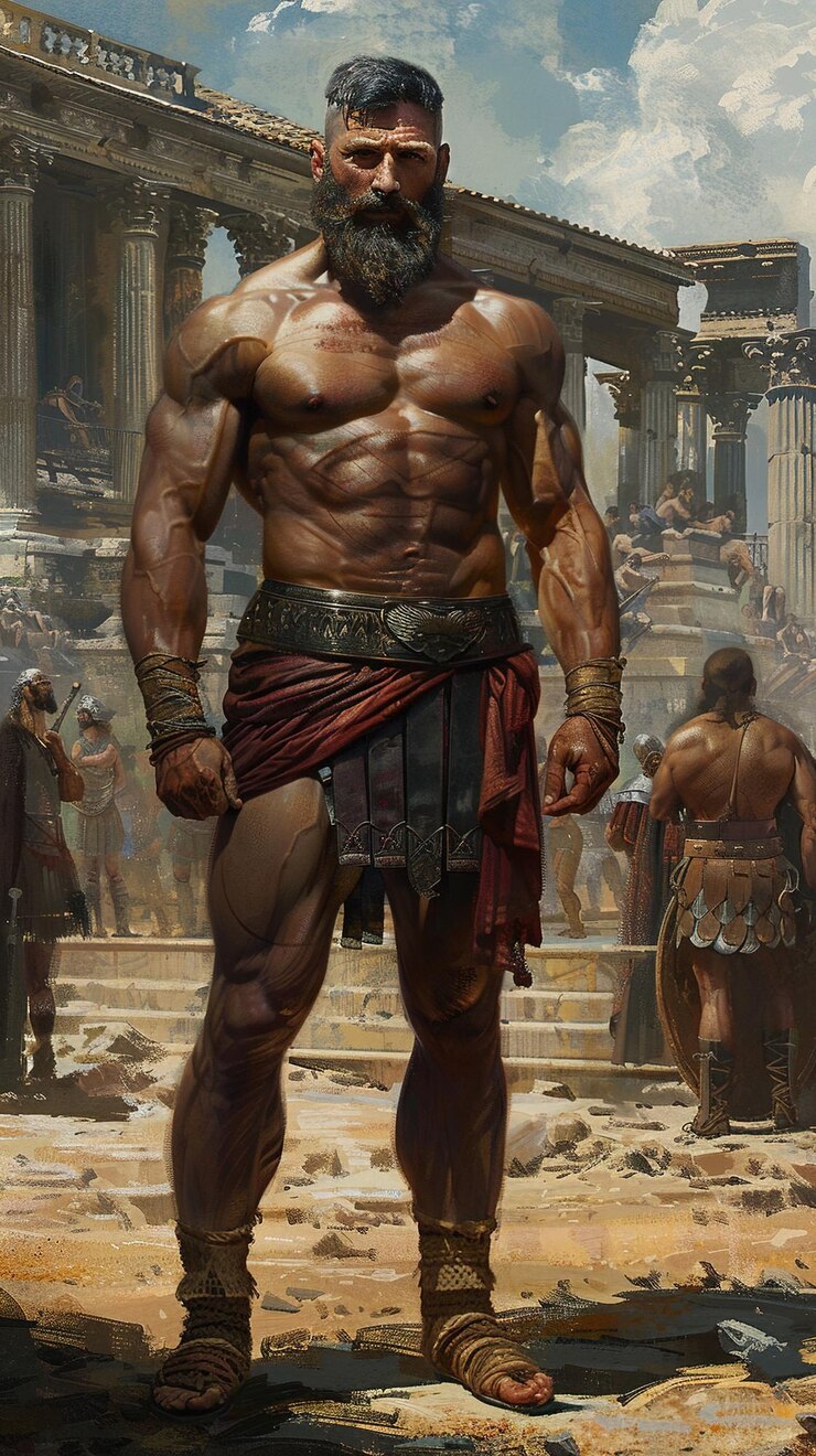 Foto uma pintura de um homem com uma espada na mão e a palavra não nele