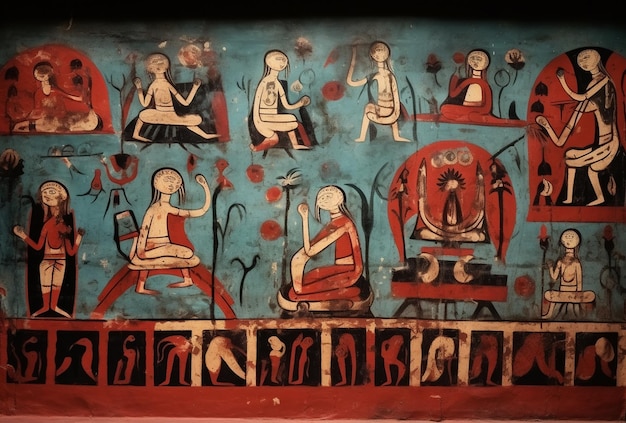 uma pintura de um homem sentado em uma cadeira com a palavra deus escrita.