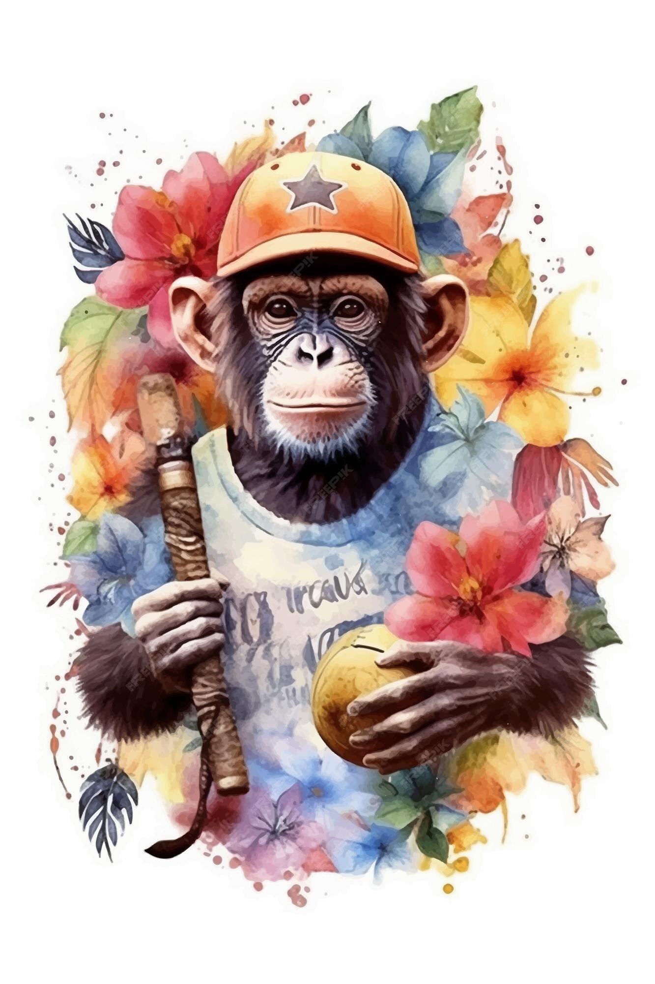 Design PNG E SVG De Macaco Fofo Para Camisetas