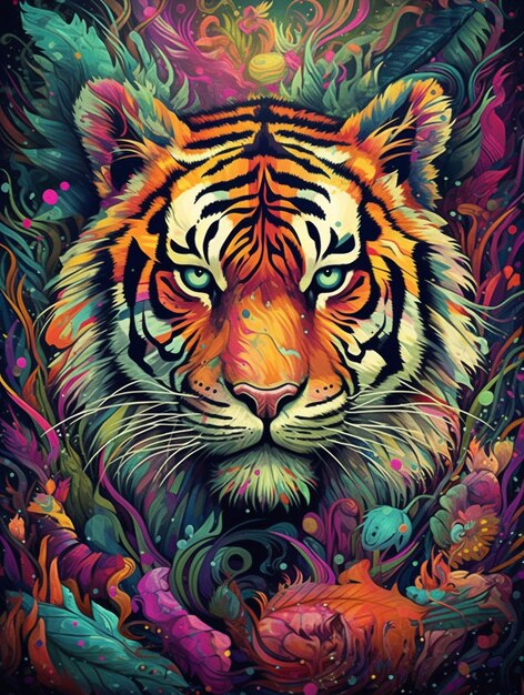 Quadro decorativo 3D Olho do Tigre - Eye Of The Tiger Multicamada em M -  Aimará Decor