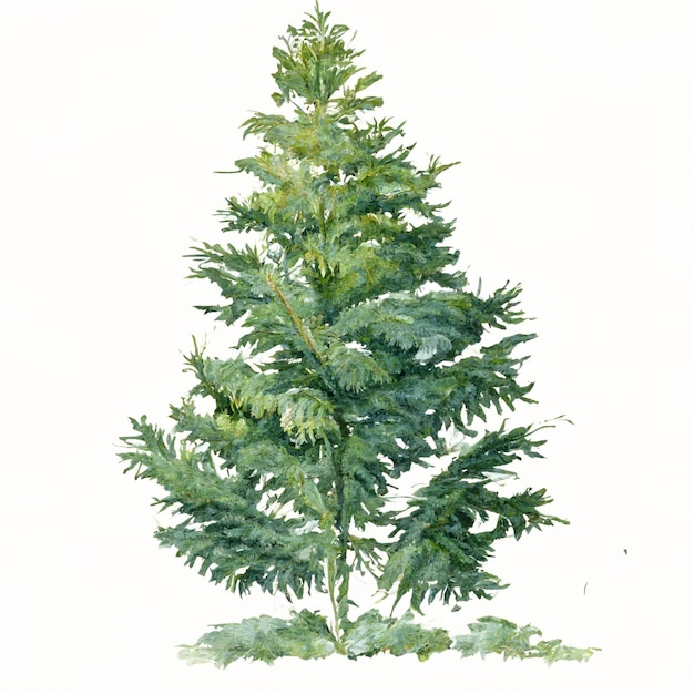 Foto uma pintura de uma árvore de natal com a palavra natal