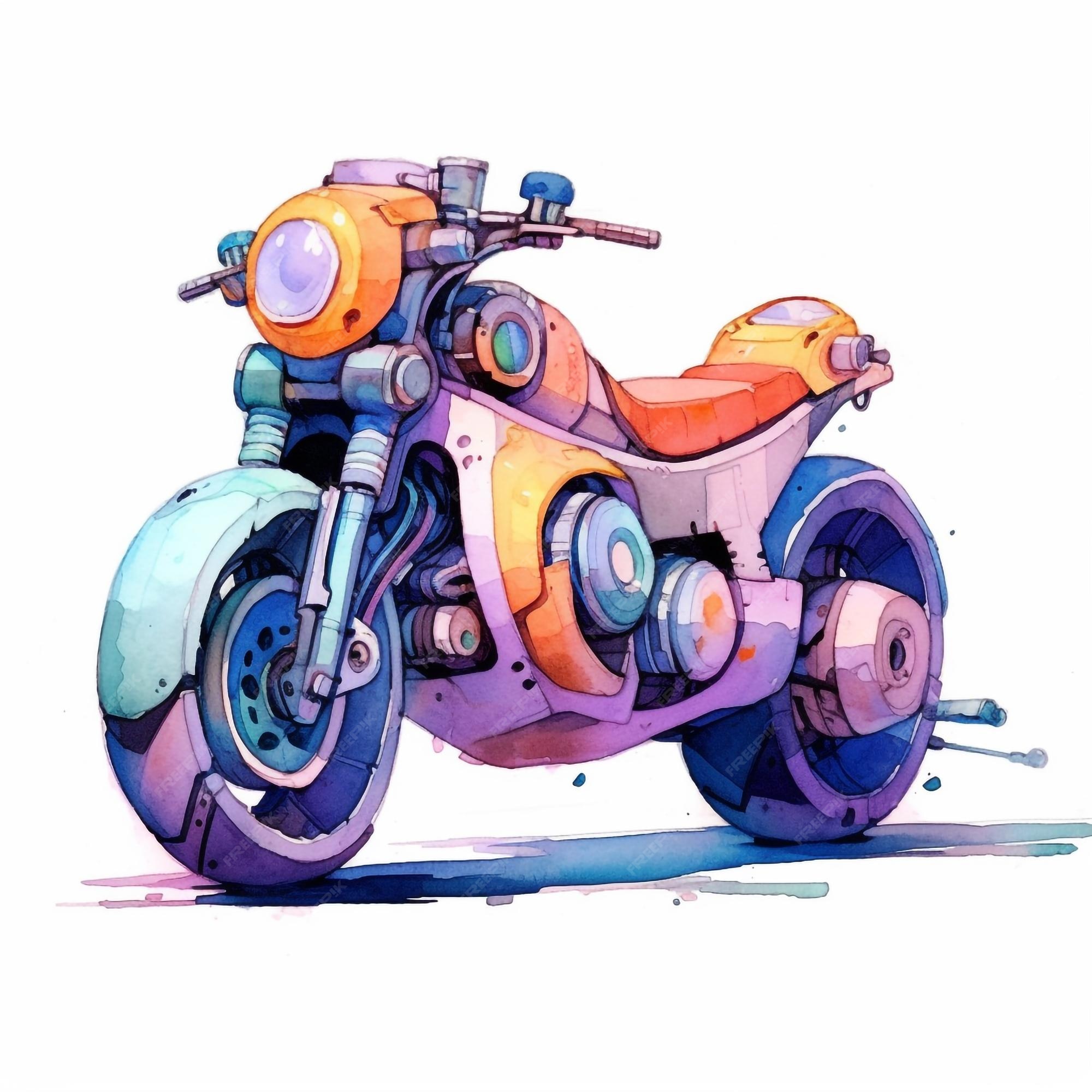 Desenho de Moto pintado e colorido por Usuário não registrado o dia 10 de  Agosto do 2011