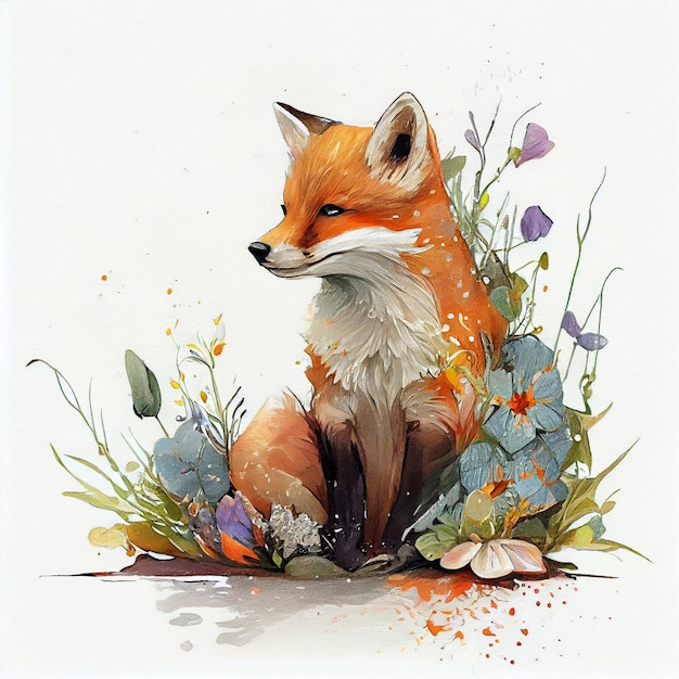 Vetores de Illustartion Em Aquarela De Casal Vermelho Selvagem Raposas  Isolar Em Fundo Branco Esboço De Animais De Floresta Realista e mais imagens  de Raposa - Cão Selvagem - iStock