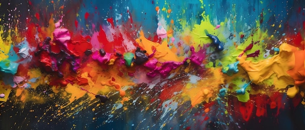 Uma pintura de uma tinta colorida com a palavra amor nela