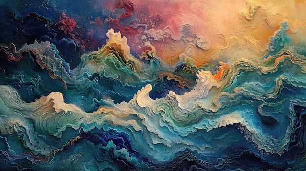 Uma pintura decorativa imagem de sonho abstrata sentido profundo