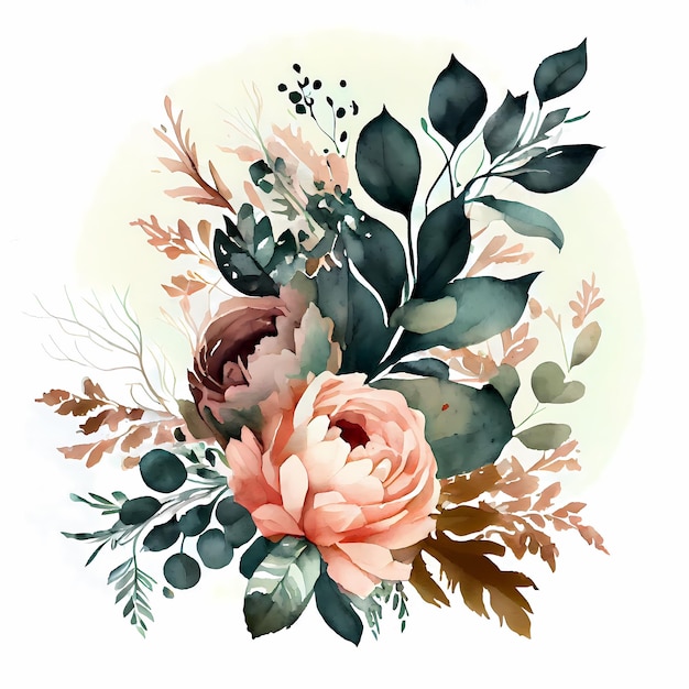 Uma pintura em aquarela de flores com a palavra amor.