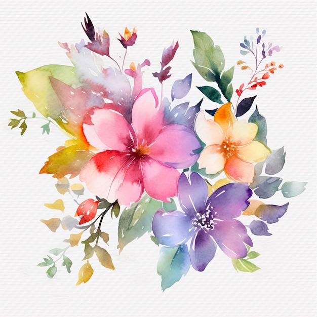 Uma pintura em aquarela de flores com a palavra amor.