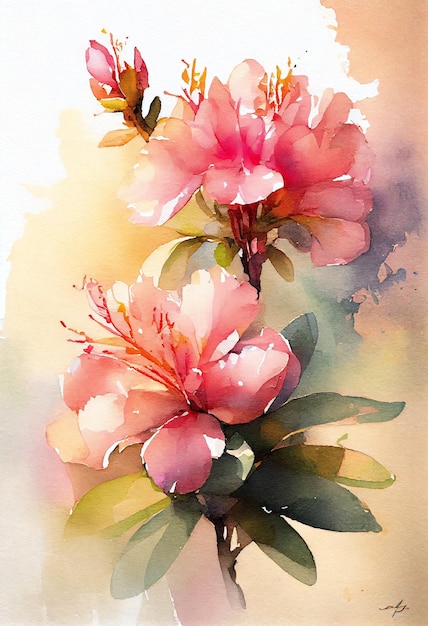 Uma pintura em aquarela de flores por pessoa.