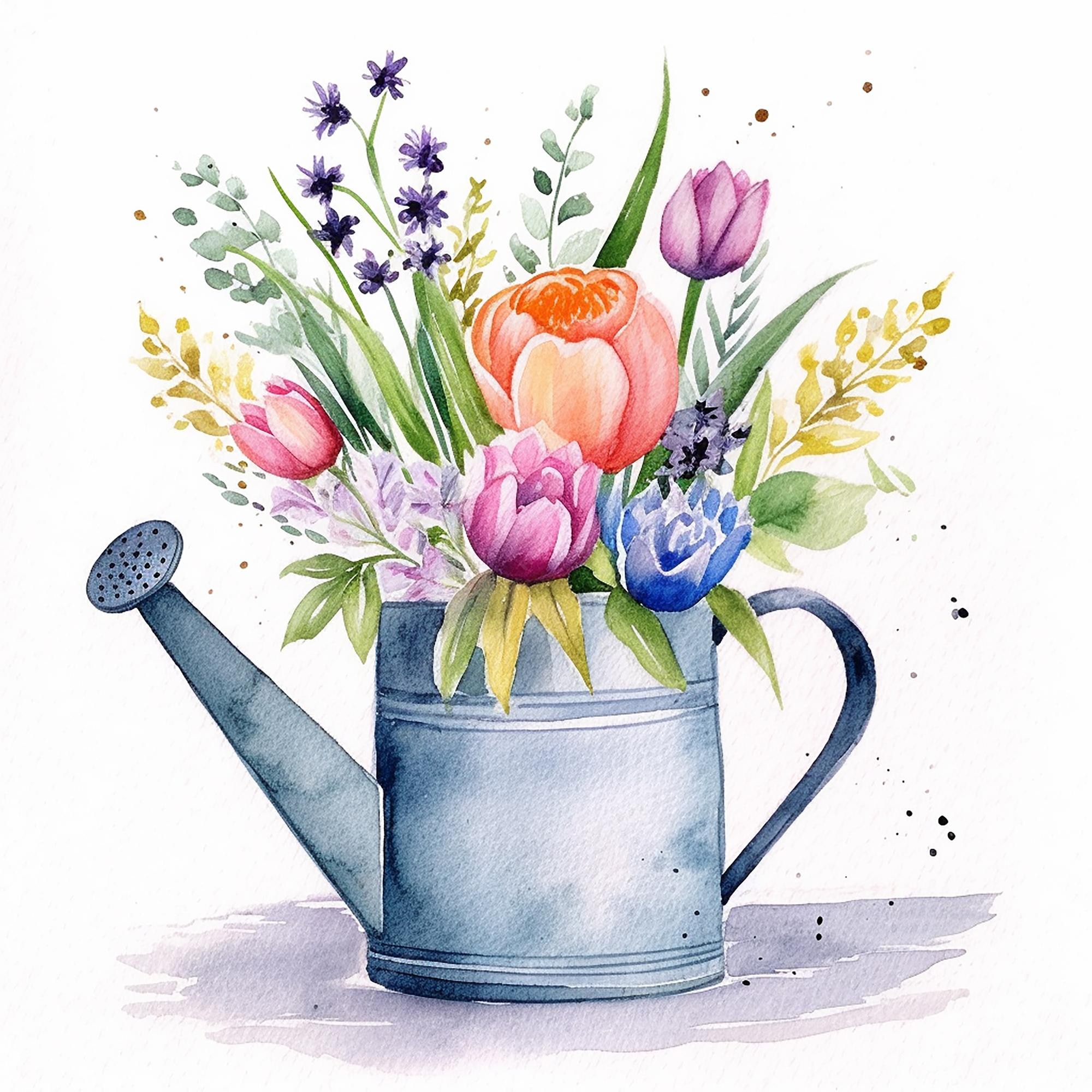 Pintar flores em aquarela soltas - se expresse livremente