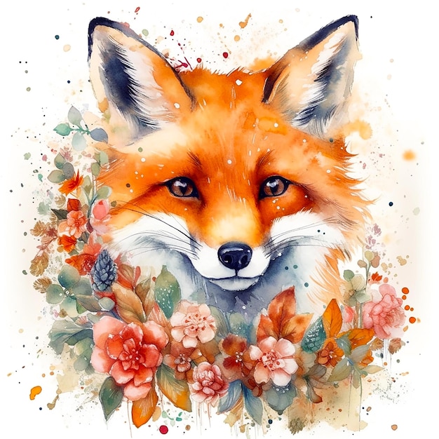 Raposa em aquarela #raposa #arte #ilustração #aquarela #fox #watercolor