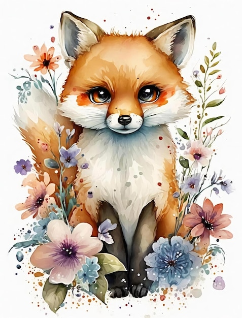 Raposa em aquarela #raposa #arte #ilustração #aquarela #fox