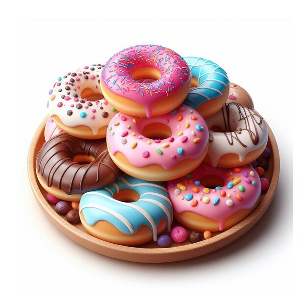 uma placa de donuts imagem de ilustração