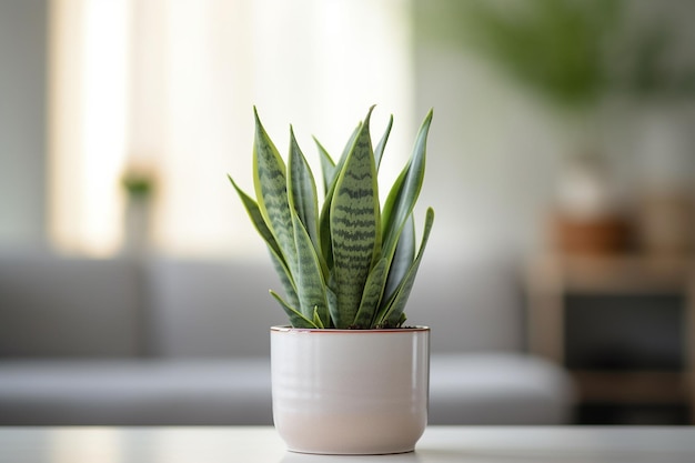 Uma planta cobra em um vaso melhora a geração da sala de estar por Ai