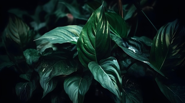 Uma planta com folhas verdes e as palavras "a palavra" nela