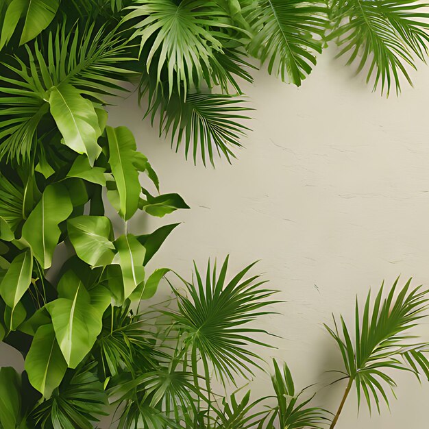 uma planta com folhas verdes e um fundo branco