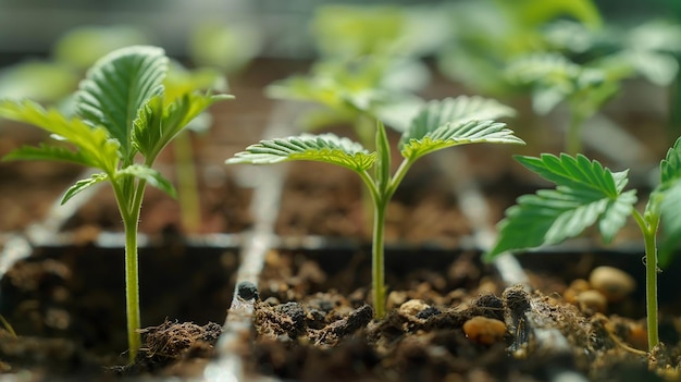 uma planta com uma pequena folha