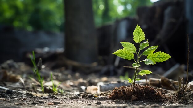 uma planta que cresce na terra